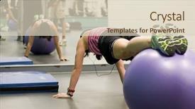  Presentation with nutrition physical activity - Cool new slides with nutrition physical activity - gym ball workout backdrop and a soft green colored foreground