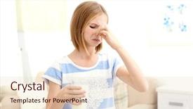  Presentation with allergy - Audience pleasing PPT theme consisting of nutrition safety - girl with milk allergy backdrop and a lemonade colored foreground