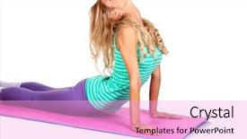  Presentation with monarch butterfly isolated on white - Presentation design consisting of nutrition sport - beautiful fitness girl isolated background and a  colored foreground