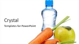  Presentation with water life - Colorful slide deck enhanced with nutrition sport - bottled water for healthy life backdrop and a white colored foreground
