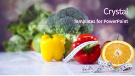  Presentation with cancer diet - PPT layouts having nutrition sport - diet and fitness background and a  colored foreground