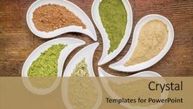  Presentation with cacao - Presentation theme enhanced with nutrition supplement abstract - a top background and a coral colored foreground