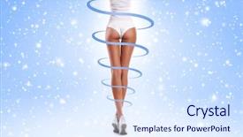  Presentation with woman sport - Amazing PPT theme having nutrition surgery - fit and sporty woman backdrop and a sky blue colored foreground