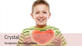  Presentation with food red - Audience pleasing slide deck consisting of nutrition teenagers - handsome smiling child boy hand backdrop and a coral colored foreground