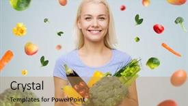  Presentation with people falling - Amazing presentation design having nutrition teenagers - healthy eating vegetarian food dieting backdrop and a coral colored foreground