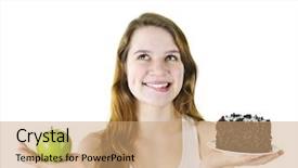 Presentation with apple computers - Beautiful theme featuring nutrition teenagers - tempted young woman holding apple backdrop and a coral colored foreground