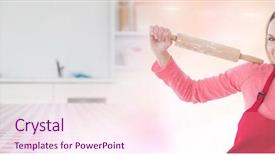  Presentation with nutrition - Slides enhanced with nutrition transitions - digital composite of home baking background and a sky blue colored foreground