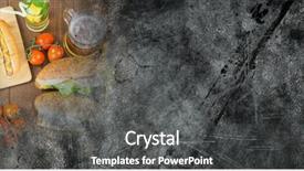  Presentation with food bbq - Slide deck with nutrition transitions - overhead of bbq food background and a dark gray colored foreground