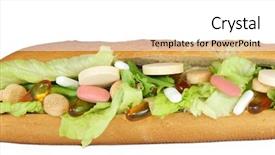  Presentation with tablets - Audience pleasing slides consisting of nutrition vitiamen supplement - vitamin tablets in a french backdrop and a white colored foreground