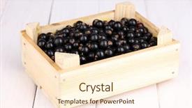  Presentation with currant - Audience pleasing theme consisting of nutritional deficiency - black currant in crate backdrop and a  colored foreground