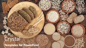  Presentation with food minerals - Presentation theme with nutritional-health-food-with-high background and a coral colored foreground