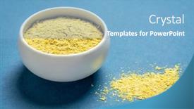  Presentation with organic cooking - Slide deck consisting of nutritional-organic-yeast-flakes background and a light blue colored foreground