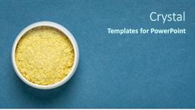  Presentation with organic cooking - Slide set consisting of nutritional-organic-yeast-flakes background and a ocean colored foreground