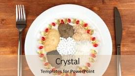  Presentation with nutrition - Cool new presentation theme with nutritional supplements on wooden background backdrop and a coral colored foreground