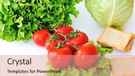  Presentation with plantation tomatoes - PPT theme with nutritios meal made of tomatoes background and a  colored foreground