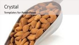  Presentation with almond - Presentation with nuts-almond-isolated-on-white background and a lemonade colored foreground