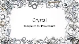  Presentation with nuts bolts nuts and bolts - Presentation theme featuring nuts and bolts on plain background and a  colored foreground