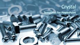  Presentation with nuts - PPT theme having nuts and bolts background and a ocean colored foreground