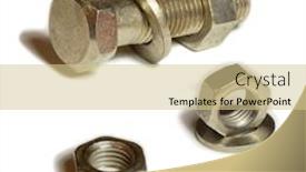  Presentation with nuts - PPT theme featuring nuts-bolt-and-washers background and a soft green colored foreground
