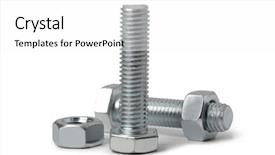  Presentation with nut - Audience pleasing slides consisting of nuts bolts - bolt and nut backdrop and a white colored foreground