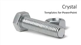  Presentation with nut - PPT layouts consisting of nuts bolts - bolt and nut background and a white colored foreground