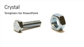  Presentation with nut - Presentation theme consisting of nuts bolts - bolt and screw nut isolated background and a white colored foreground