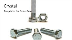  Presentation with octopus on isolated white - Slide set having nuts bolts - bolt and screw nut isolated background and a white colored foreground