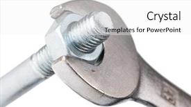  Presentation with nut - Colorful slide deck enhanced with man riding a bicycle in historical part of amsterdam backdrop and a gray colored foreground