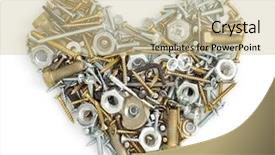  Presentation with computer hardware tools - Cool new presentation with nuts bolts - hardware tools isolated on white backdrop and a  colored foreground