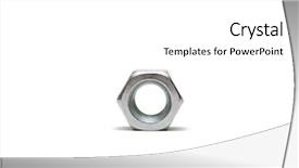  Presentation with nut - Amazing PPT layouts having nuts bolts - iron nut macro backdrop and a white colored foreground