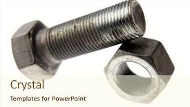  Presentation with nut - Audience pleasing PPT layouts consisting of nuts bolts - nut and bolt over white backdrop and a cream colored foreground