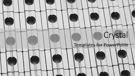  Presentation with chromed screw nuts and bolts - Audience pleasing presentation theme consisting of nuts in a row abstract backdrop and a light gray colored foreground