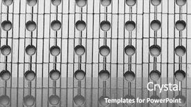 Presentation with chromed screw nuts and bolts - PPT theme having nuts in a row abstract background and a gray colored foreground