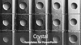  Presentation with chromed screw nuts and bolts - Presentation theme enhanced with nuts in a row abstract background and a dark gray colored foreground