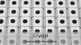  Presentation with chromed screw nuts and bolts - Amazing PPT theme having nuts in a row abstract backdrop and a light gray colored foreground