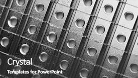  Presentation with chromed screw nuts and bolts - Presentation theme enhanced with nuts in a row abstract background and a dark gray colored foreground