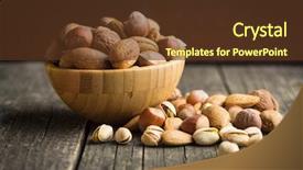  Presentation with hazelnuts - Amazing slide deck having nuts in the nutshell backdrop and a tawny brown colored foreground