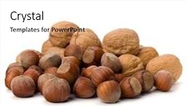  Presentation with nuts - Amazing theme having nuts isolated on white background backdrop and a white colored foreground