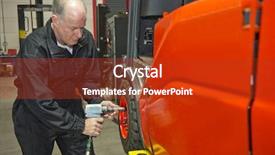  Presentation with nuts - PPT layouts having nuts on a fork lift background and a crimson colored foreground