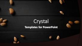  Presentation with nuts - Amazing presentation theme having nuts-on-the-wooden-black backdrop and a dark gray colored foreground