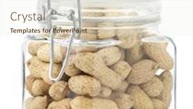  Presentation with peanuts - PPT theme enhanced with nuts peanuts isolated on white background background and a sky blue colored foreground