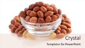  Presentation with peanuts - Amazing slide deck having nuts peanuts isolated on white background backdrop and a lemonade colored foreground
