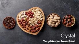  Presentation with hazelnuts - Amazing presentation design having nuts selection peanuts hazelnuts chestnut backdrop and a dark gray colored foreground