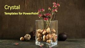  Presentation with nuts - Presentation design enhanced with nuts wooden balls and stale background and a  colored foreground