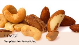  Presentation with nut - Amazing slides having nuts backdrop and a yellow colored foreground
