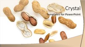  Presentation with peanuts - Slide set enhanced with nutshell - roasted peanuts in shell top background and a lemonade colored foreground