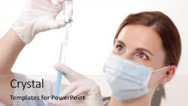  Presentation with medical robot hand and doctor - Colorful PPT layouts enhanced with nuturing hospital patient - doctor holding a syringe backdrop and a lemonade colored foreground