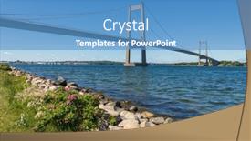  Presentation with crossing bridge - PPT layouts featuring ny-lilleb-ltsbro-bridge-crossing background and a teal colored foreground