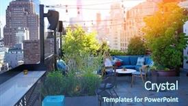  Presentation with new york city - Amazing PPT layouts having rooftops - new york city rooftop backdrop and a ocean colored foreground