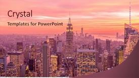  Presentation with harlem new york - Cool new slides with skyline night - view of new york manhattan backdrop and a coral colored foreground